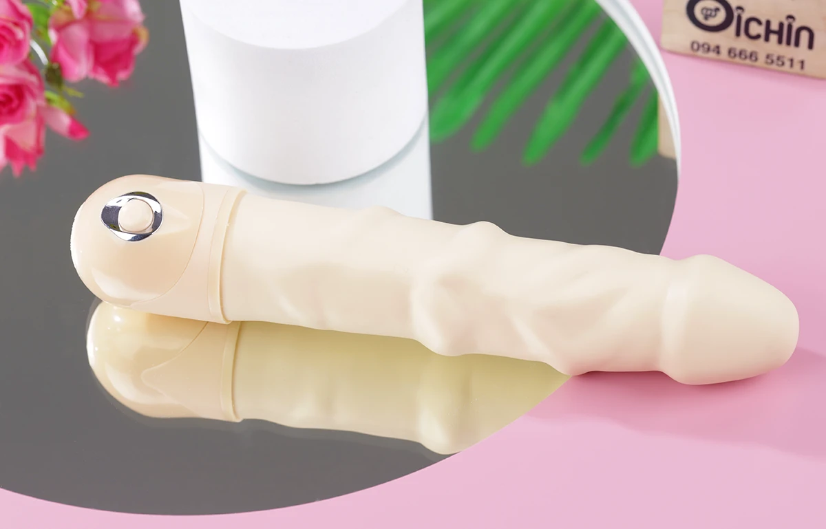 Dương vật giả CalExotics Power Stud Rod rung 3 tốc độ PVC an toàn dùng pin