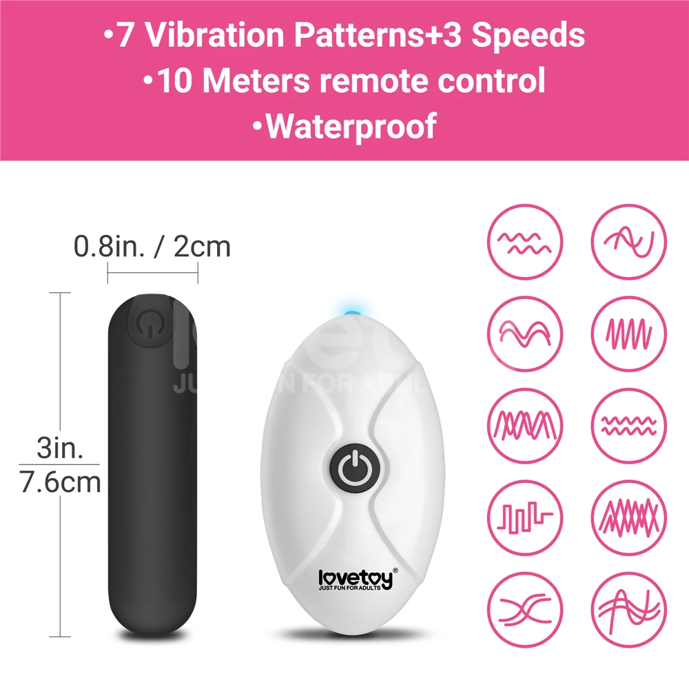 Lovetoy Printed Vibrating trứng rung quần chip điều khiển từ xa pin sạc tiện lợi
