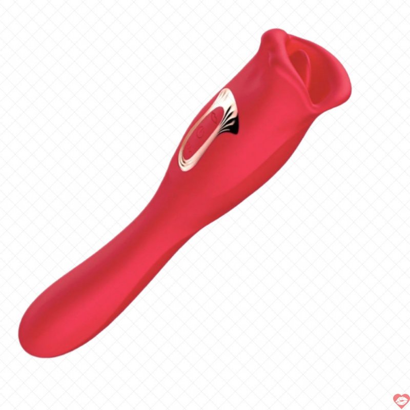 Máy rung miệng lưỡi 2 đầu massage âm đạo cao cấp pin sạc siêu kích thích 