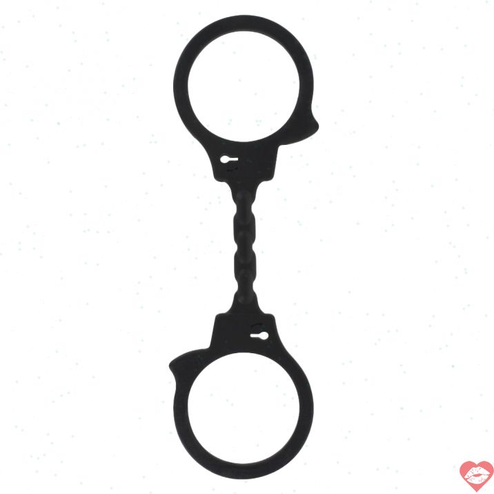 Còng Silicone Đen ToyJoy Co Giãn BDSM An Toàn Dễ Dùng 