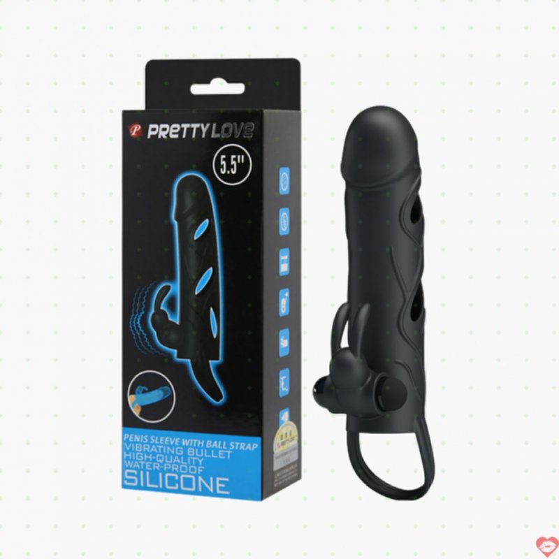 Bao cao su đôn dên rung Pretty Love 5.5 inch chống tuột tăng kích thước 