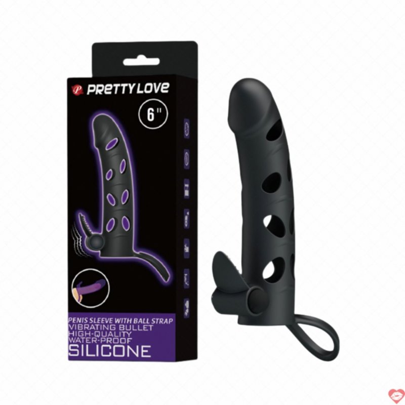 Bao Cao Su Đôn Dên Rung Pretty Love 6 Inch Silicon Siêu Mềm Co Giãn 