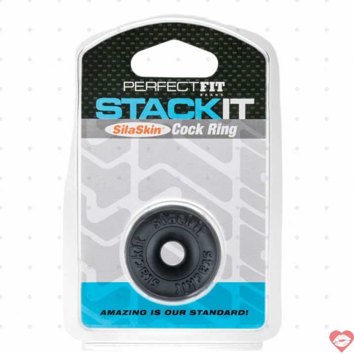 Perfect Fit Stackit Ring Đen, Nhẫn Cặc Mềm Đa Năng 
