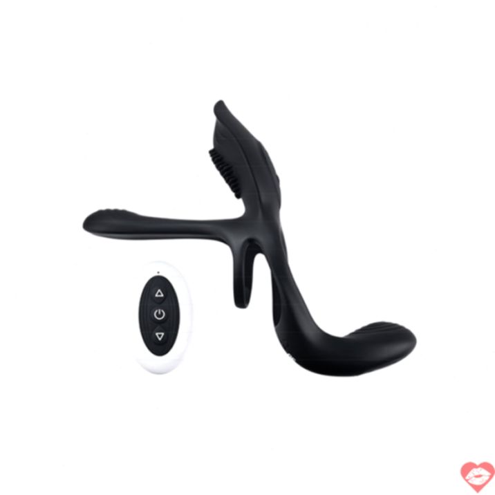 Playboy 3 Way Ring Rung Cặp Đôi Mịn Màng Kích Thích 