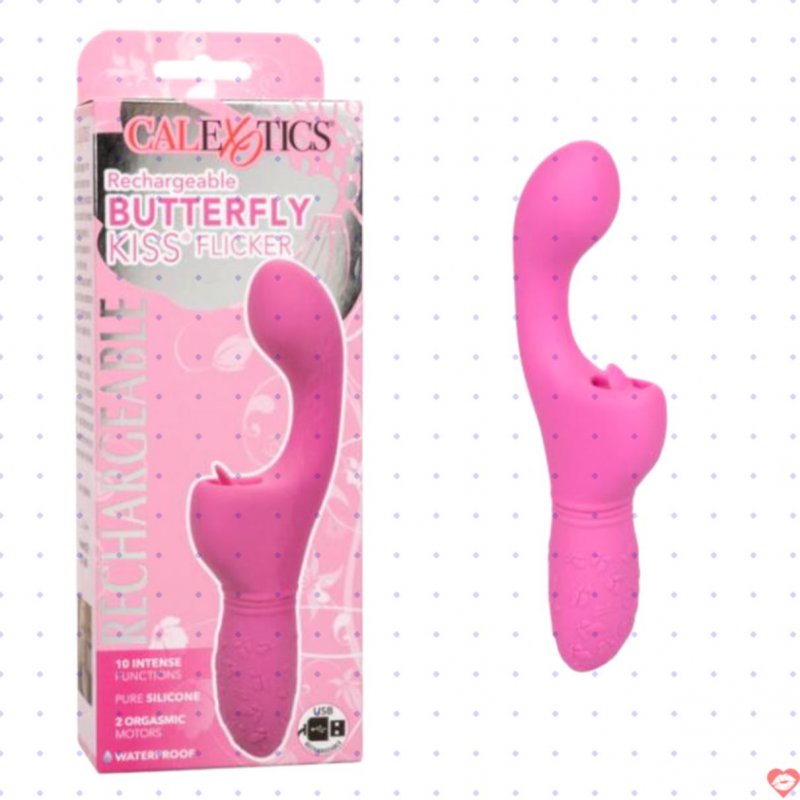 Dương vật giả CalExotics Kiss Flicker rung liếm điểm G 