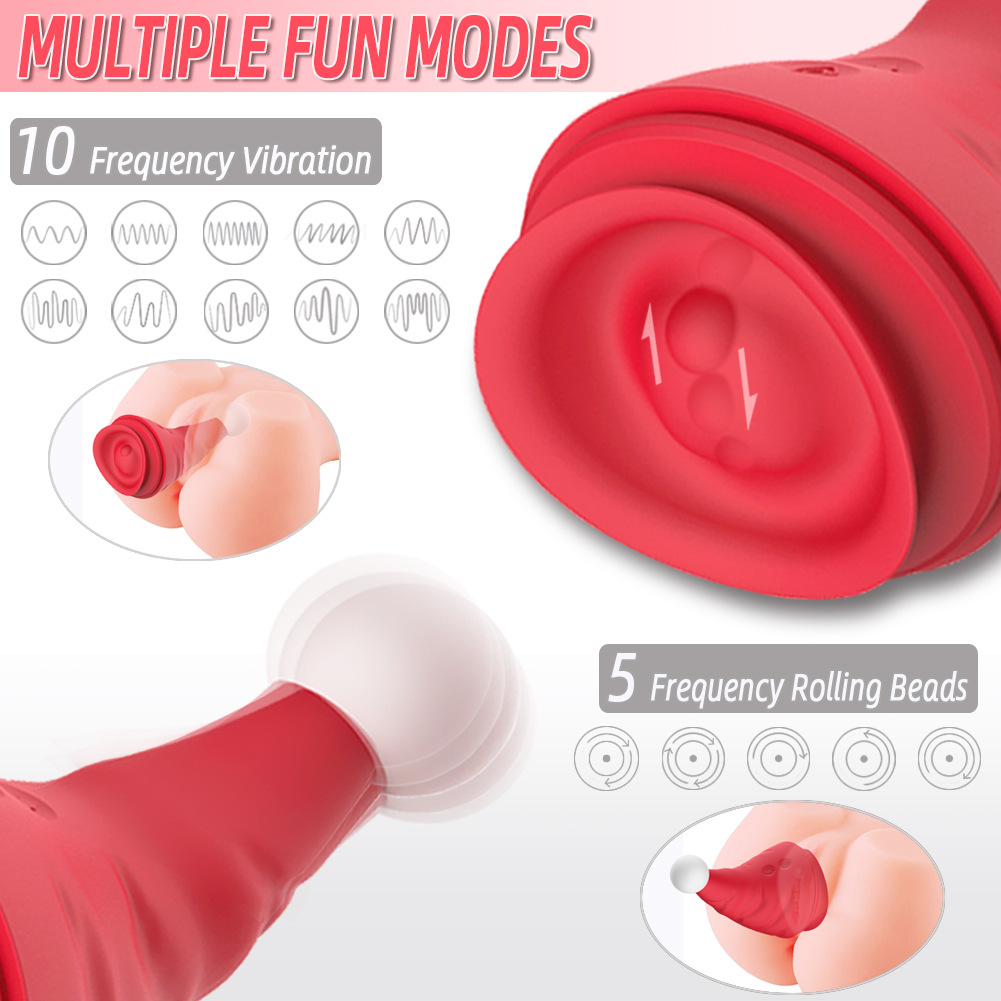 Trứng rung bú hút nón giáng sinh 10 chế độ silicone cao cấp