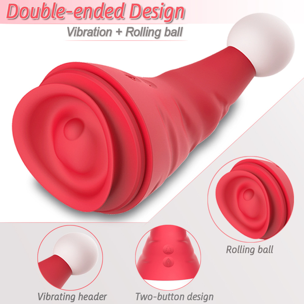 Trứng rung bú hút nón giáng sinh 10 chế độ silicone cao cấp