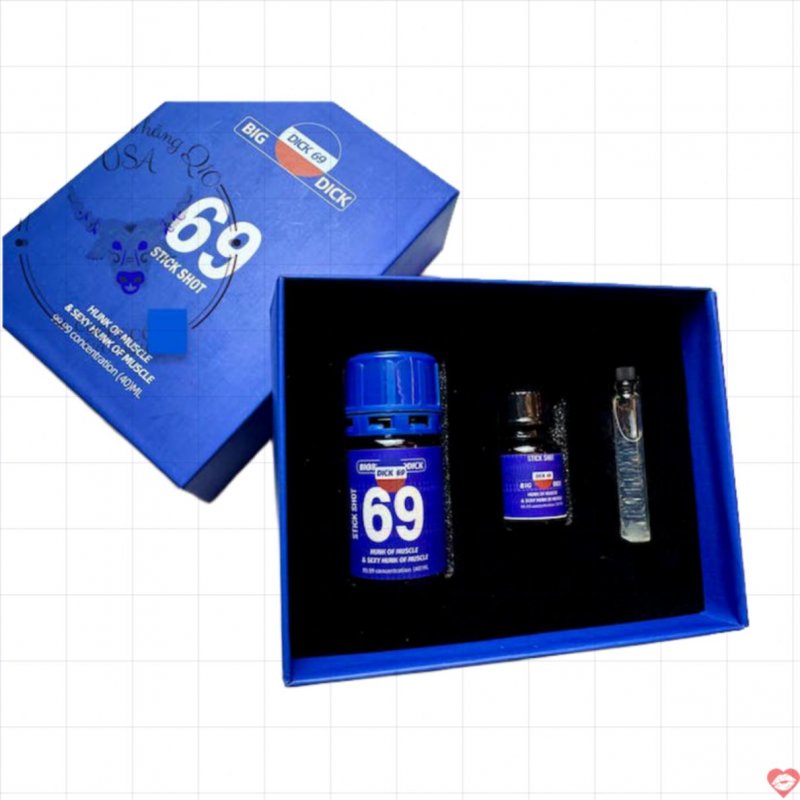 Combo Popper Dick 69 chai 40ml + 10ml tăng hưng phấn kéo dài quan hệ 