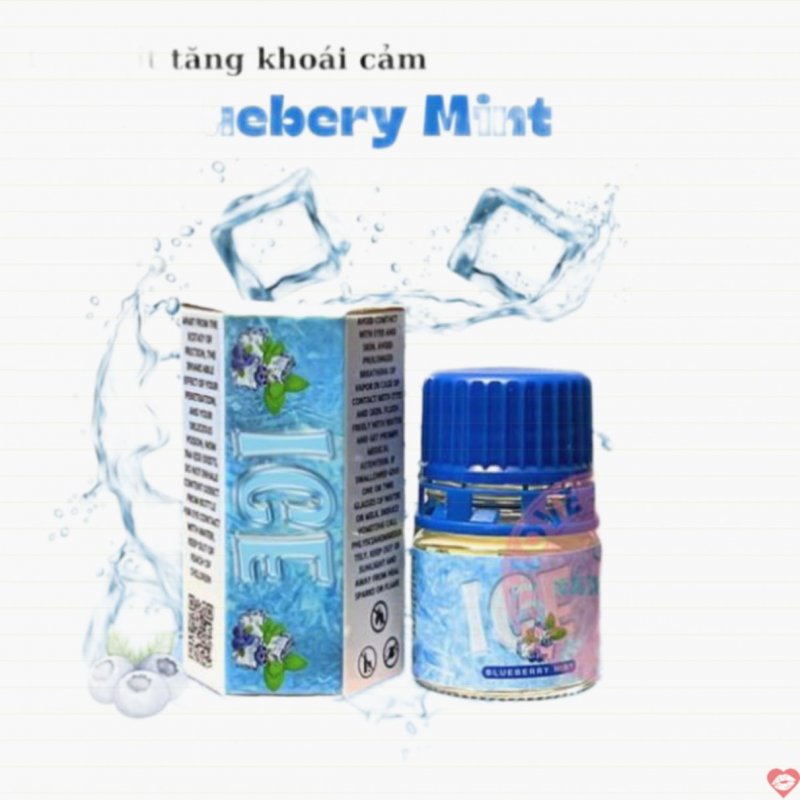Chai hít Popper Ice Blueberry Mint 20ml hương bạc hà mát 