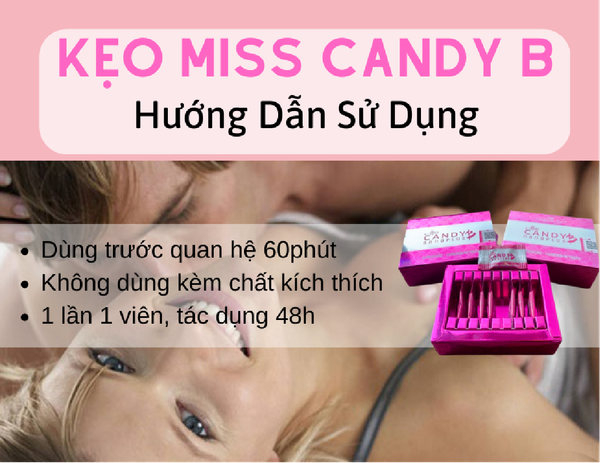 Kẹo sâm tăng sinh lý nữ Miss Candy B kích thích ham muốn tự nhiên mạnh