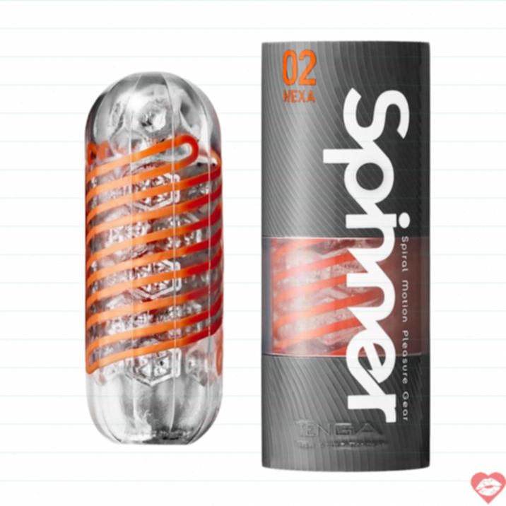 Tenga Spinner Hexa orange cốc bay xoắn Nhật phê 