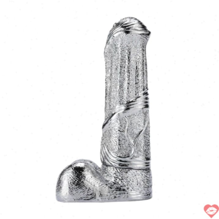 MT G-Spot Fake Kim Loại Bạc 17.5cm Cứng Mạnh Mẽ Đỉnh Cao 