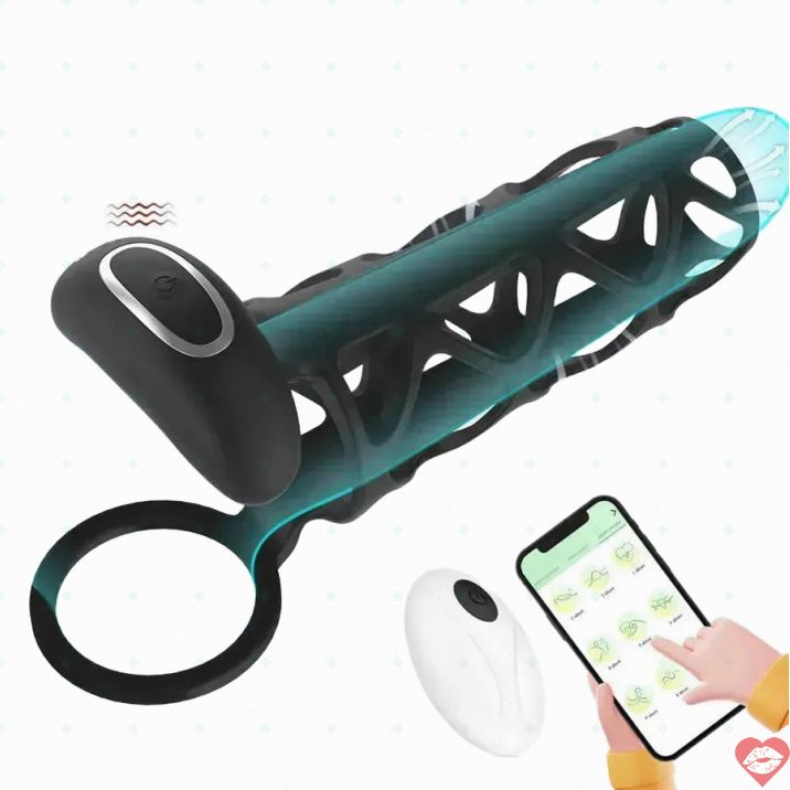 Vành Rung Đen App Dương Vật 14cm Mạnh Mẽ Nâng Cao Đam Mê 