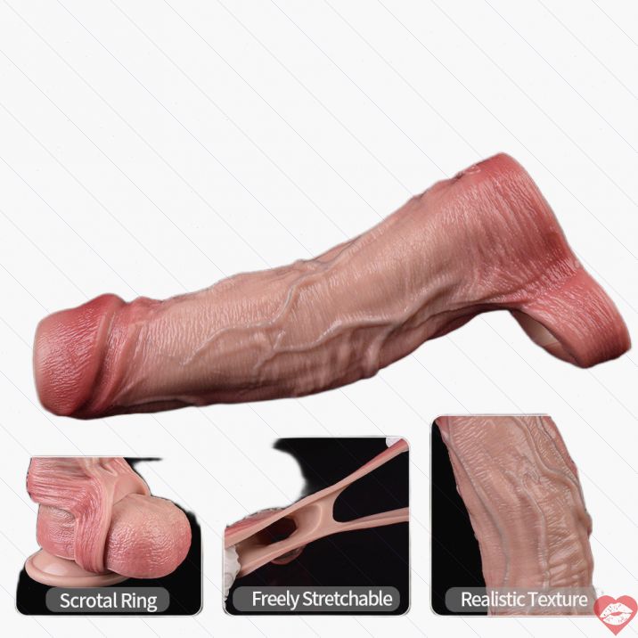 FAAK5036 Cock Sleeve 7Inch Da Nhạt Kéo Dài Mạnh Tăng Kích Thước 