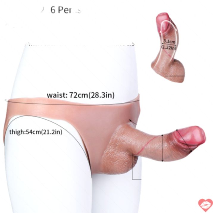 FAAK Leather Pants Dildo Da Thực Đeo Quyến Rũ 