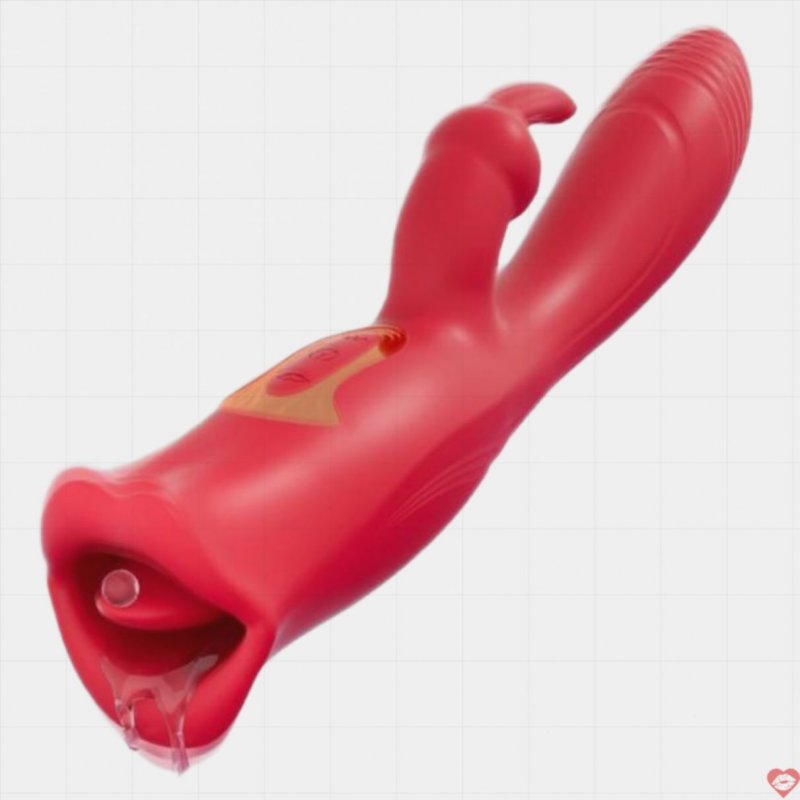 Sextoy hai đầu rung điểm G lưỡi liếm âm vật núm vú thiết kế đa chức năng 