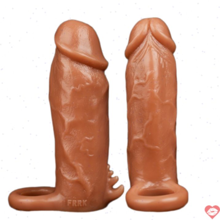 Ống Bao Dương Vật Silicone Rỗng Đa Sắc Thực Tế Nóng 
