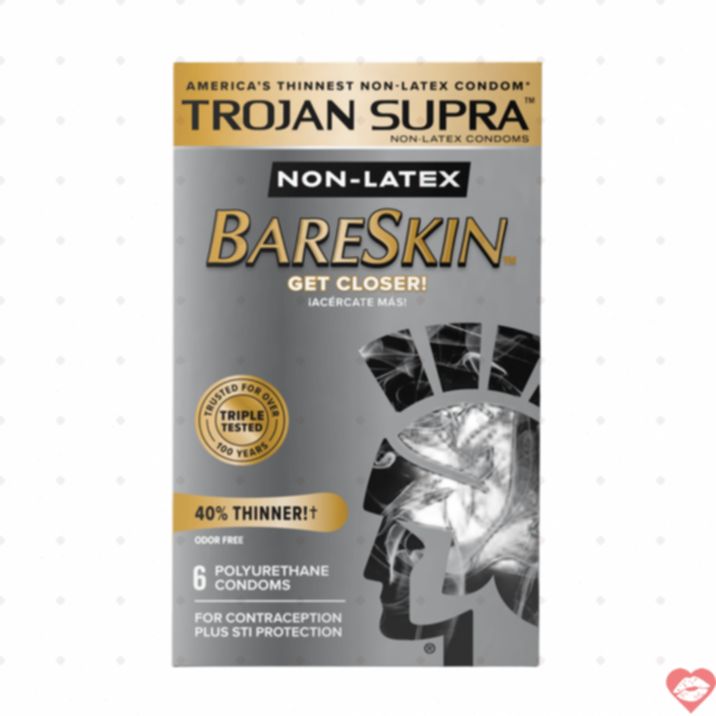 Trojan BareSkin Supra Bao Không Latex Mỏng Chắc[luxurytoy]​ 