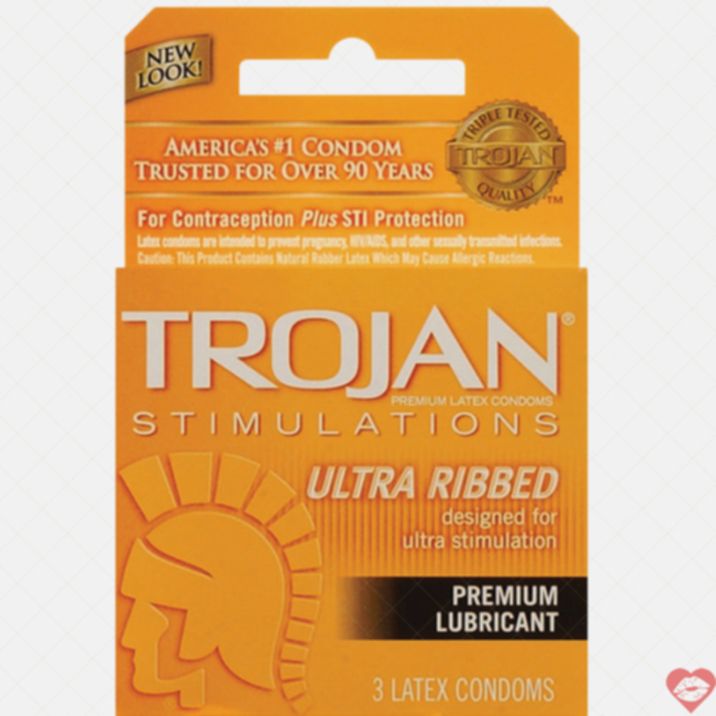 Trojan Ribbed Gân Bao Cao Su Siêu Kích Thích Mãnh Liệt 