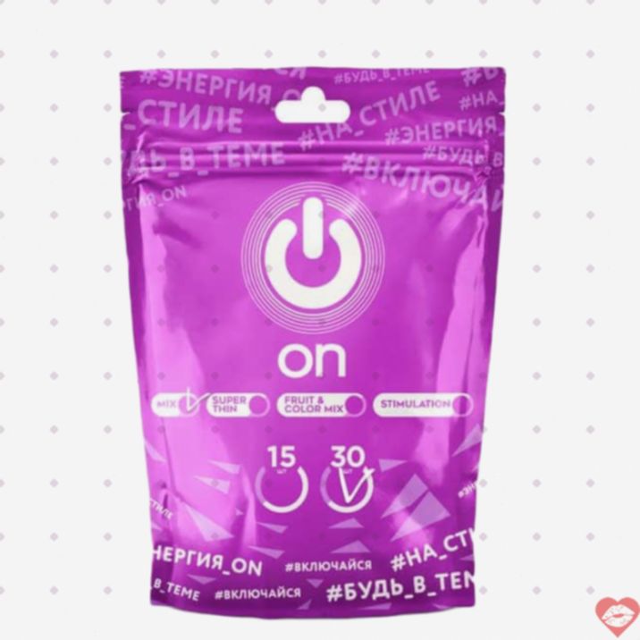 ON Mix Pack 30 Bao Cao Su Assorti Mỏng Sướng An Toàn 