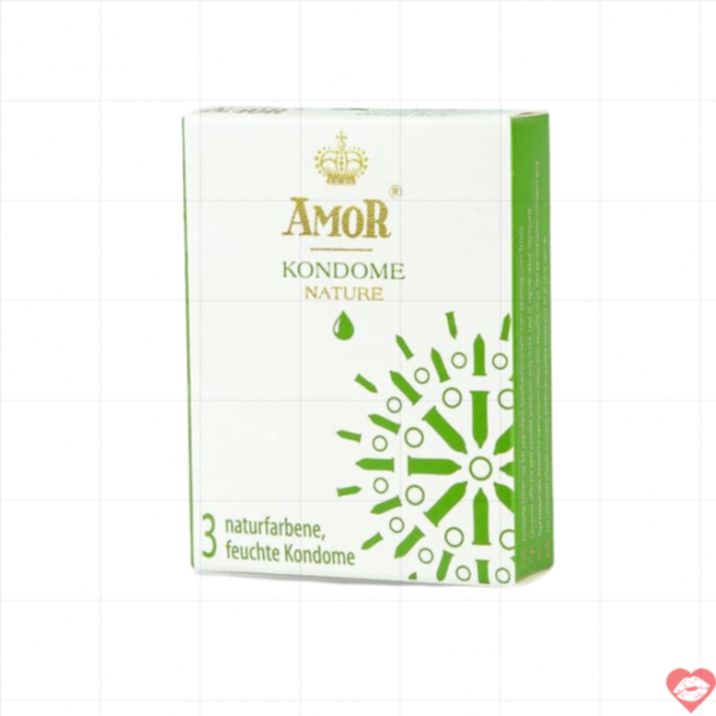 Amor Nature Condoms 3pc Bảo Vệ Siêu An Toàn Thoải Mái 