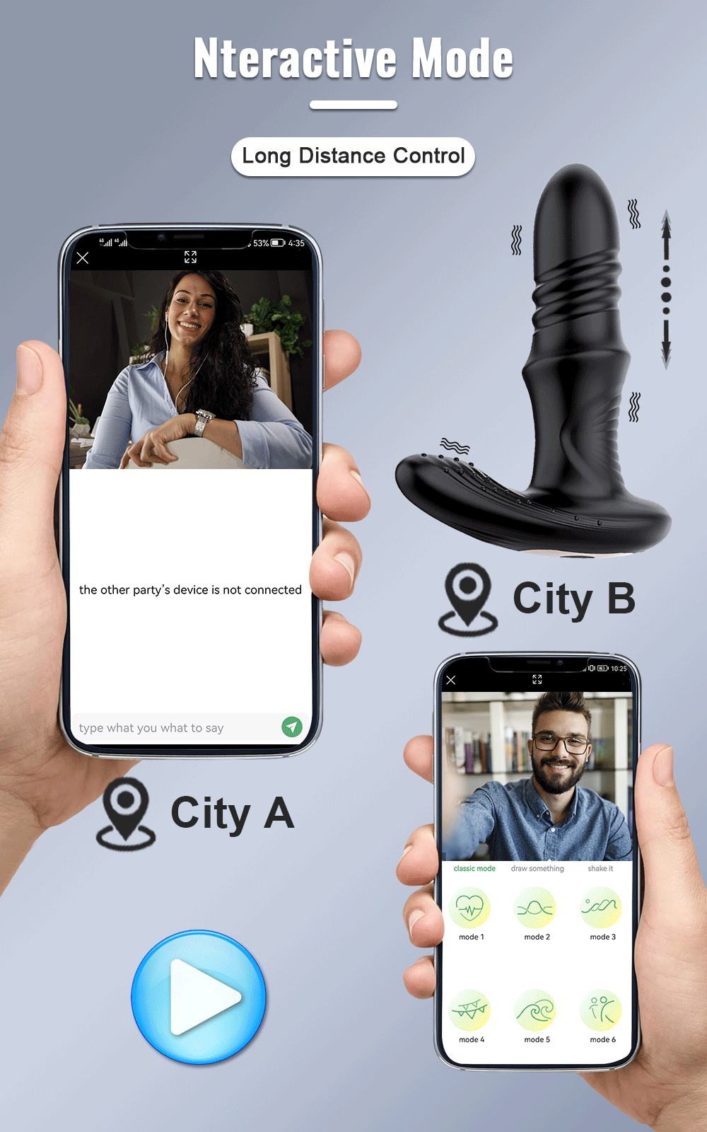 Phích cắm hậu môn Butt Plug điều khiển từ xa app rung mạnh