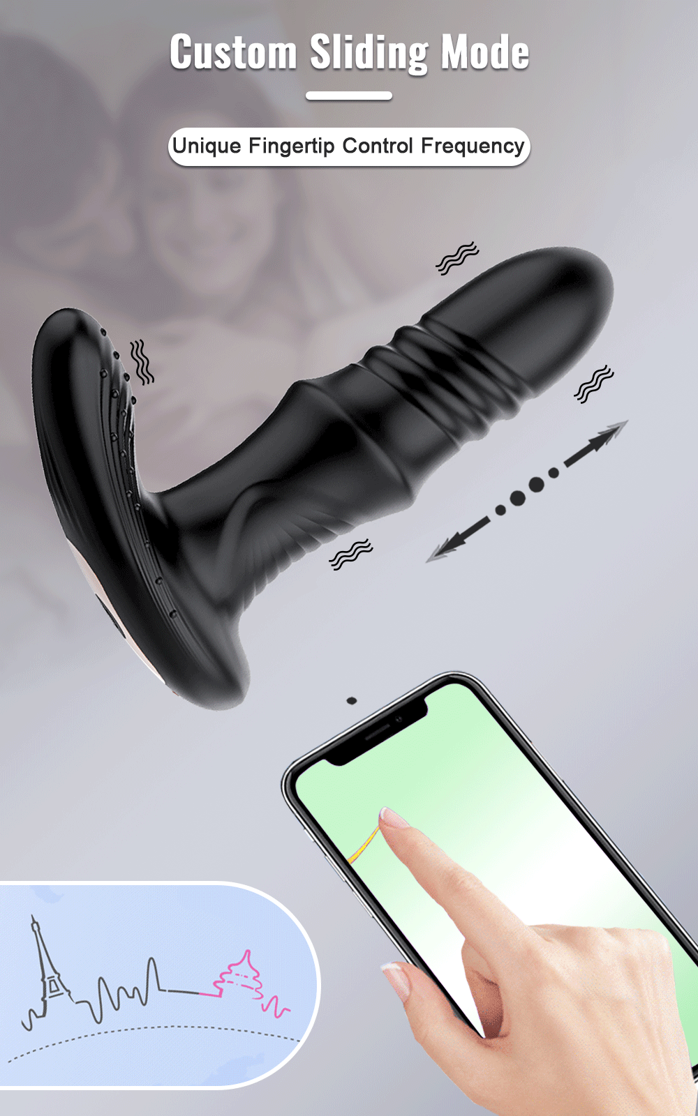 Phích cắm hậu môn Butt Plug điều khiển từ xa app rung mạnh