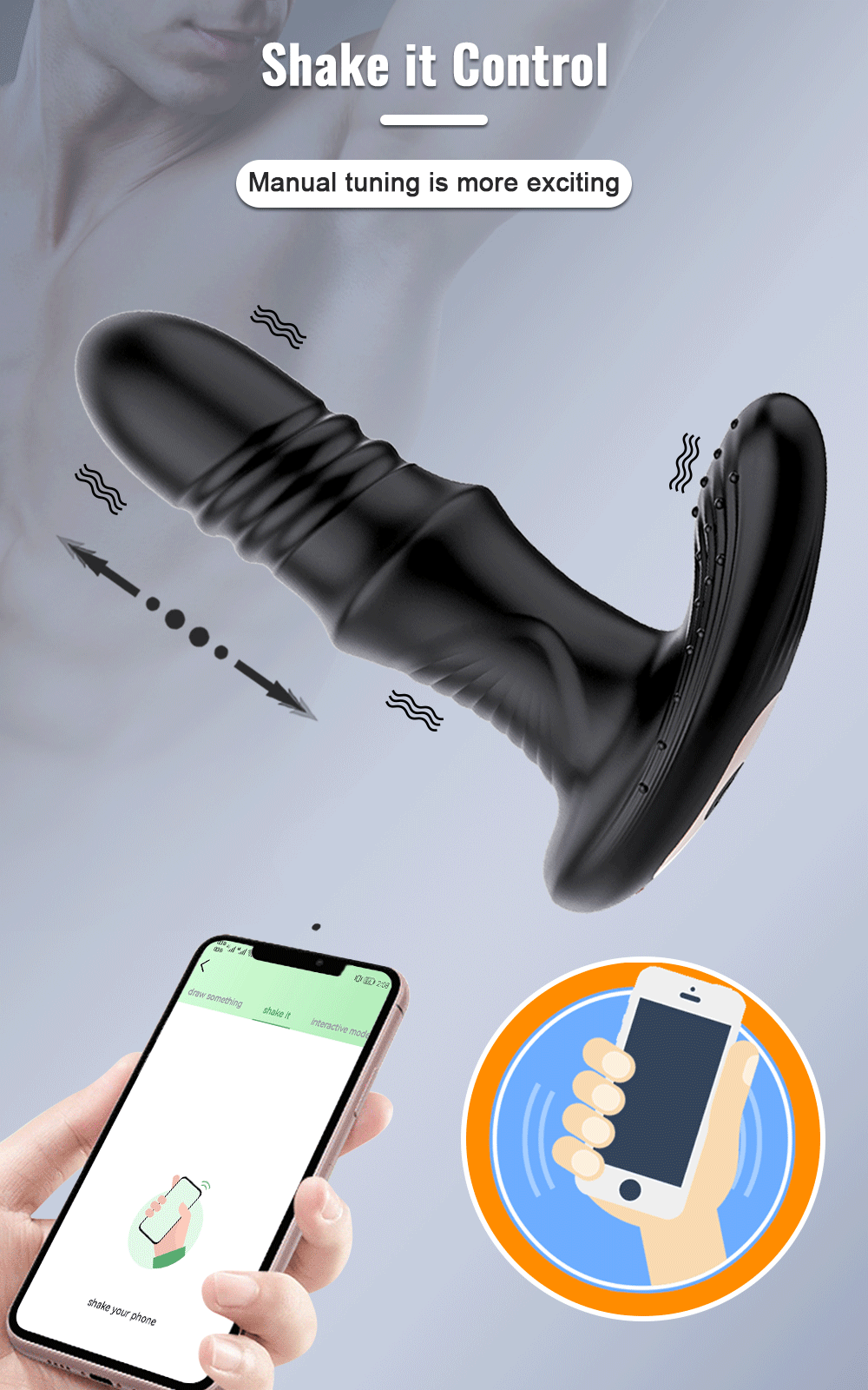 Phích cắm hậu môn Butt Plug điều khiển từ xa app rung mạnh