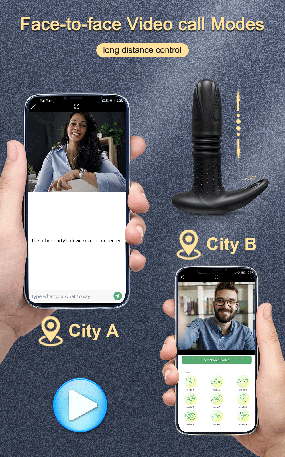 Phích cắm hậu môn Butt Plug điều khiển từ xa app rung mạnh