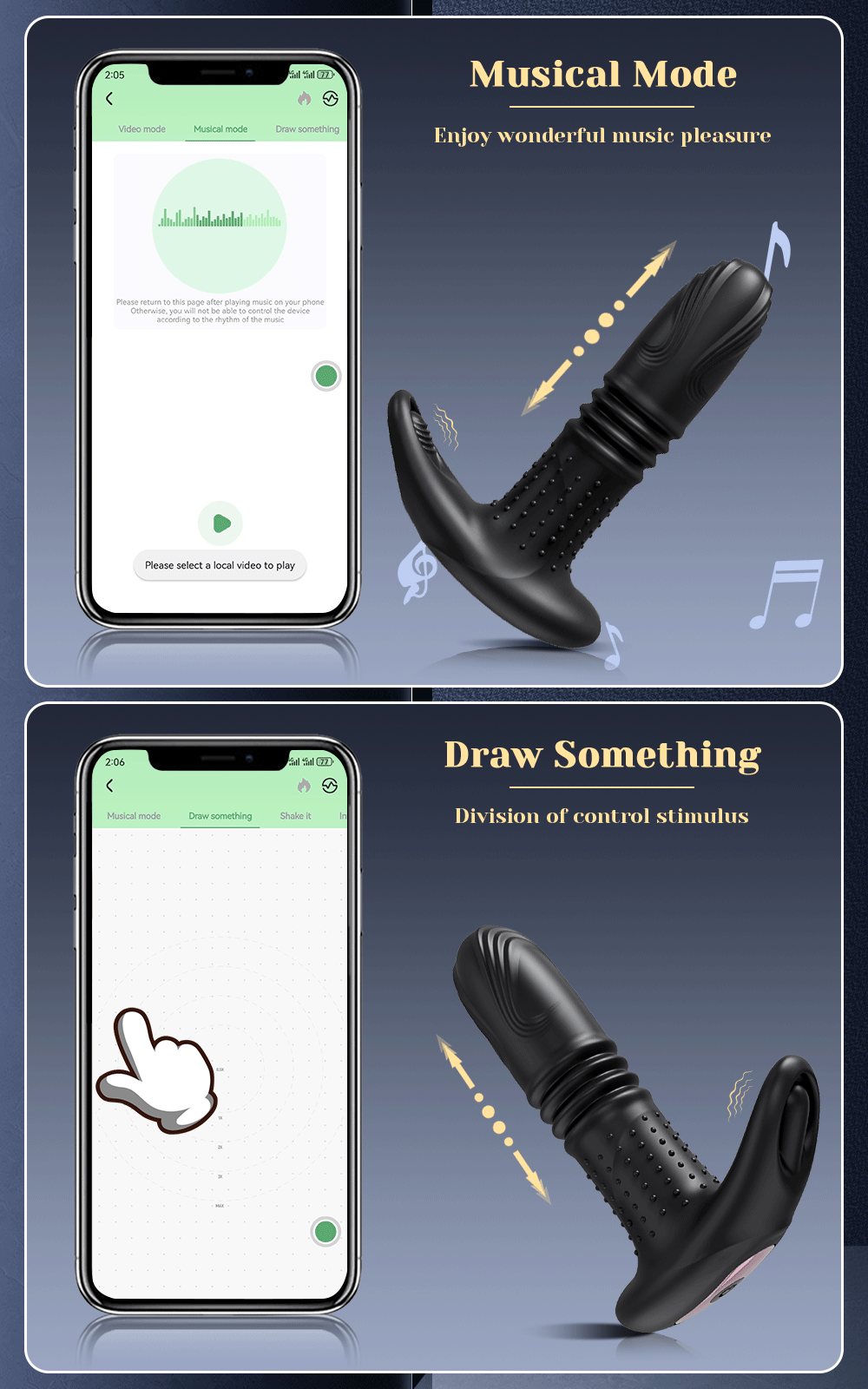 Phích cắm hậu môn Butt Plug điều khiển từ xa app rung mạnh