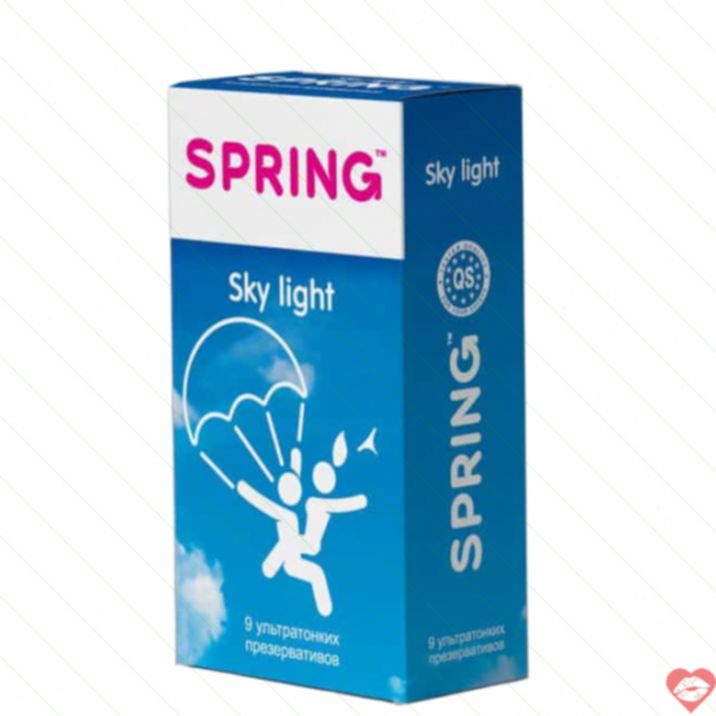 Spring Sky Light Bao Vanilla 9 Cái Siêu Mỏng Tự Nhiên 