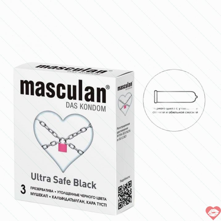 Masculan Black Ultra 3c Ai Cập Bền Vững Bảo Vệ Kép 