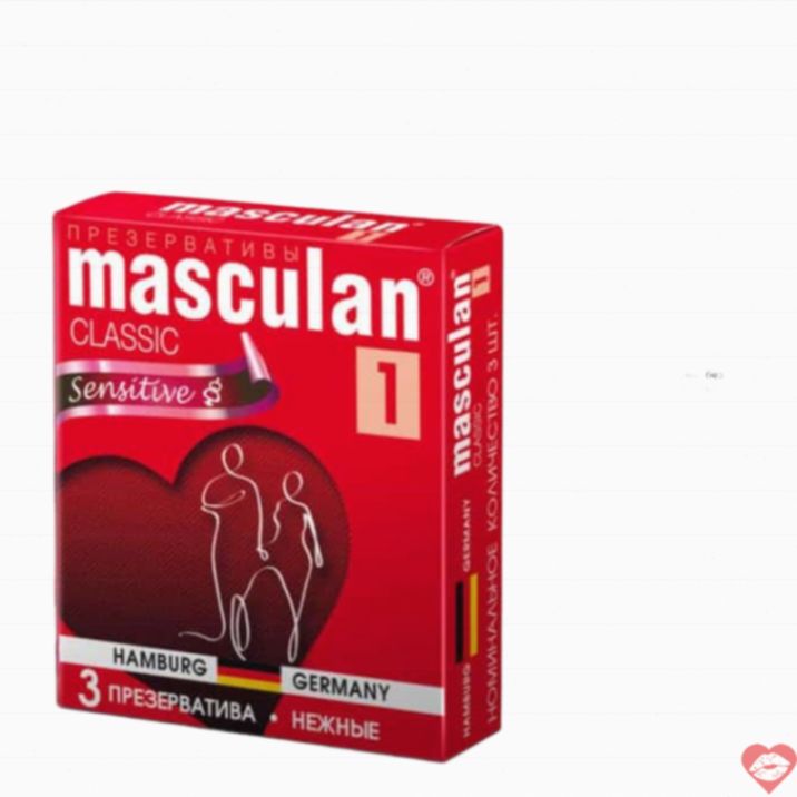 Masculan Classic Sensitive Bao Cao Mỏng Nhạy 3cái Tự Nhiên 