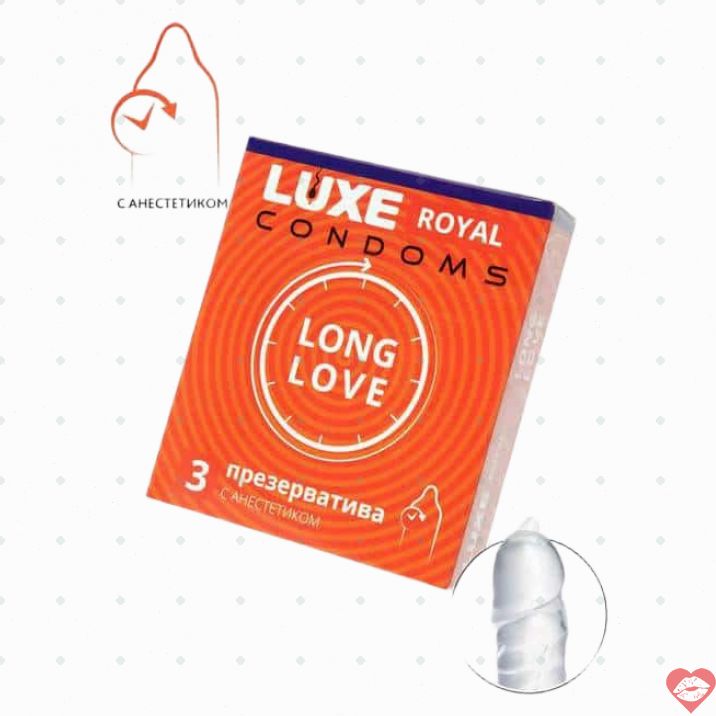 Luxe Royal Long Love 3pc 18cm Cao Su Trì Hoãn Dài 
