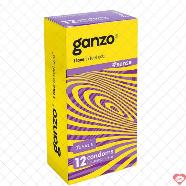 Ganzo Sense Bao Mỏng 12c Chân Thực Nhạy Bật 