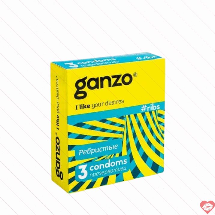 Ganzo Ribs Gân Nổi 3pcs Kích Thích An Toàn Đam Mê Nồng Cháy 