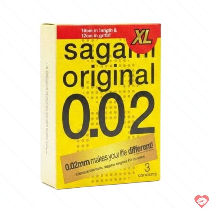 Sagami 0.02 XL Polyurethane 3cái Mỏng An Toàn Lớn 