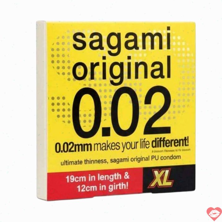 Bao Sagami 0.02 XL Polyurethane Siêu Mỏng, Cảm Giác Tự Nhiên 