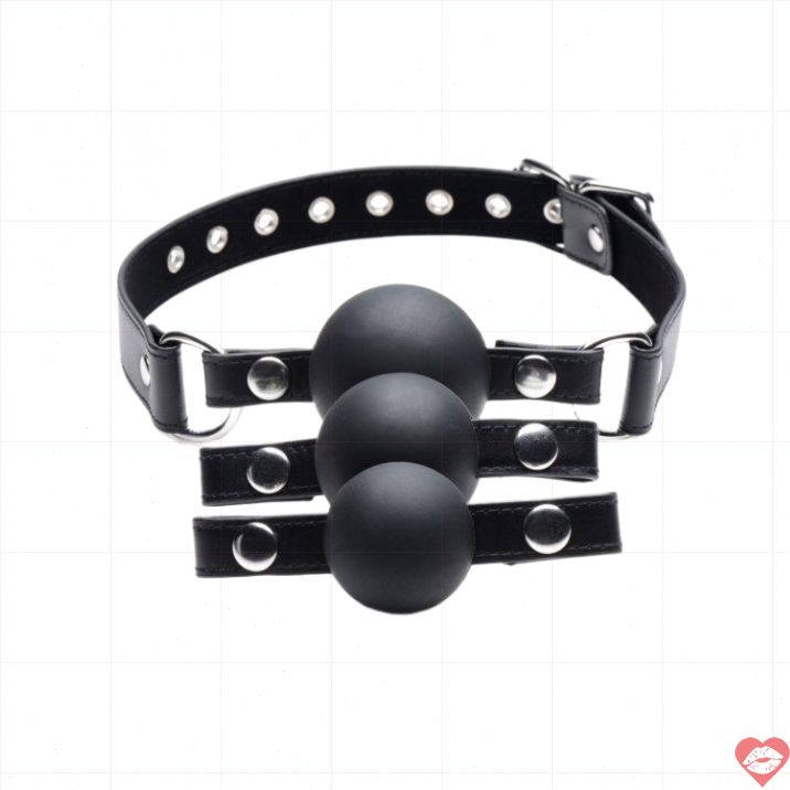 Gag Silicone Strict Đen Tháo Lắp Dễ Thú Vị 