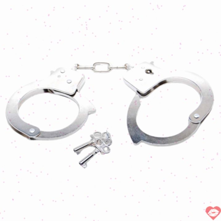 Fetish Fantasy Còng Tay Bạc Kim Loại Cổ Điển Chắc Chắn Sang 