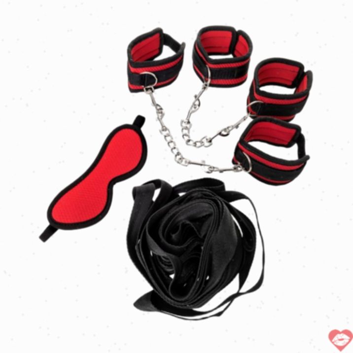 Anonymo Bộ Trói Đen Đỏ BDSM Hấp Dẫn Chặt 