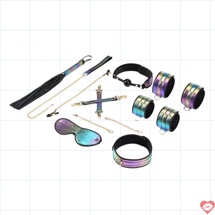 Liebe Seele Rainbow Bondage Kit 8pcs Tím Sặc Sỡ Nhậtelectrastim+1 