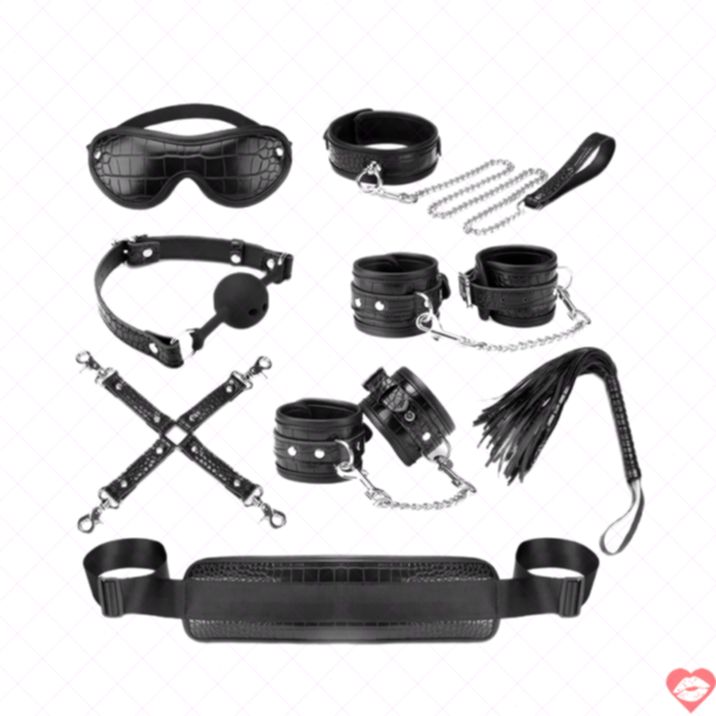 Liebe Seele BDSM Set 8 Món Đen Nhật Quyến Rũ Nóng Bỏng 