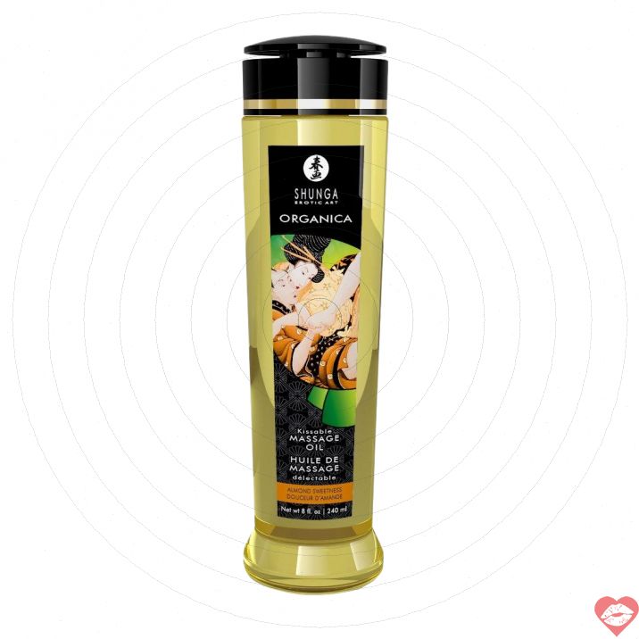 Shunga dầu hạnh nhân 240ml hữu cơ ăn được thư giãn 