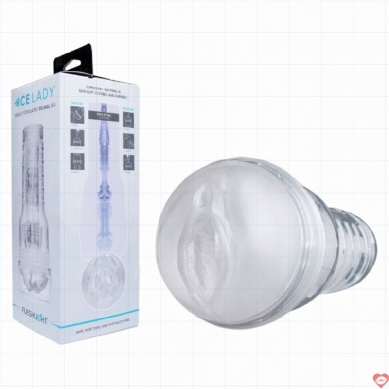 Âm đạo giả trong suốt Fleshlight Ice Lady Crystal silicon chân thật 