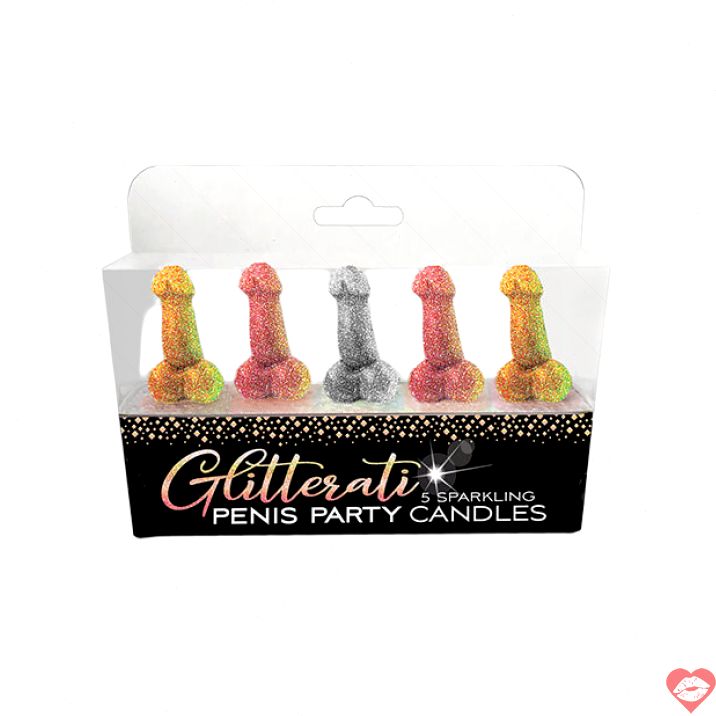 Glitter Penis Nến Tiệc 5 Cây Vui 
