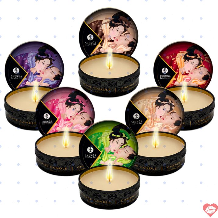 Nến Shunga Mini Massage Lê Trà Xanh Lãng Mạn 