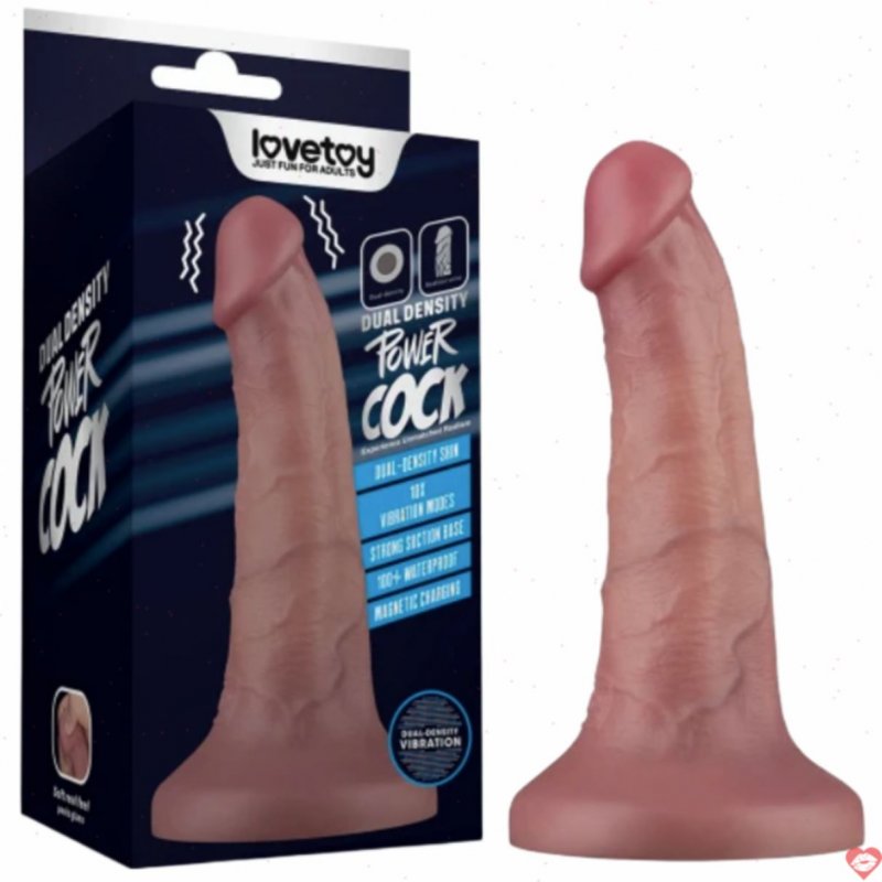 Dương vật giả dính tường Lovetoy Dual Density 6 inch rung giống thật cực sướng 