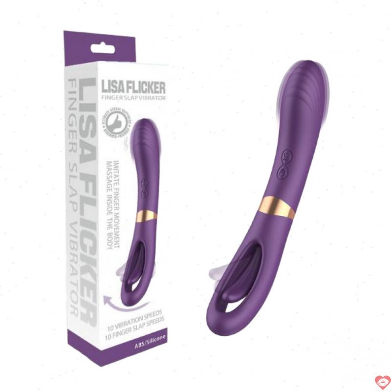 Que rung Lisa Flicker Fingerslap 2 đầu lưỡi liếm mô phỏng búng tay tăng kích thích 
