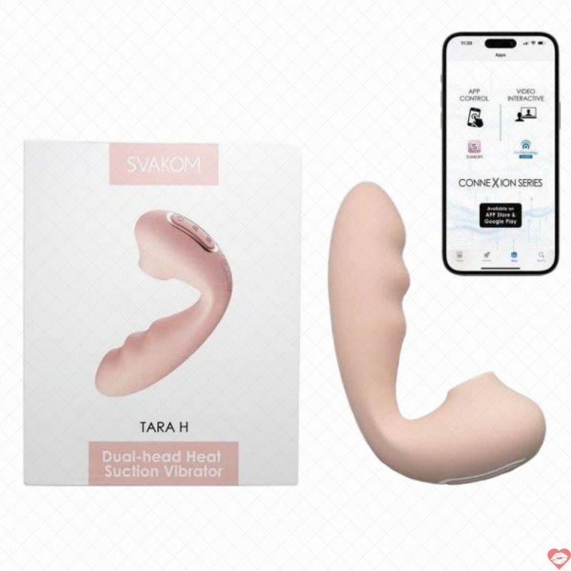 Máy massage Svakom Tara H 2 đầu rung hút sưởi ấm app điều khiển 